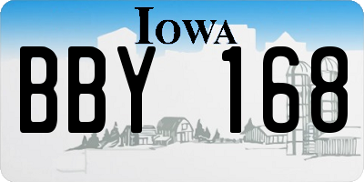 IA license plate BBY168