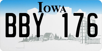 IA license plate BBY176