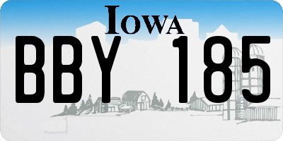 IA license plate BBY185