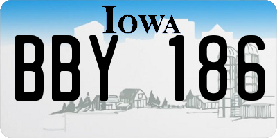 IA license plate BBY186
