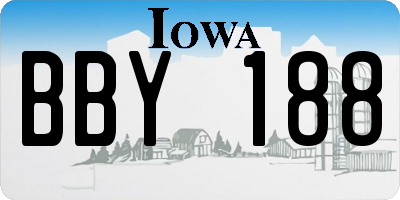 IA license plate BBY188