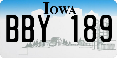 IA license plate BBY189