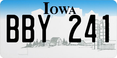 IA license plate BBY241