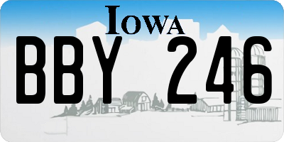 IA license plate BBY246