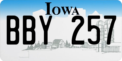 IA license plate BBY257