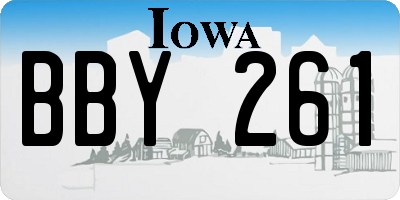 IA license plate BBY261