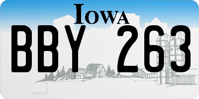IA license plate BBY263