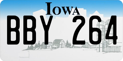 IA license plate BBY264