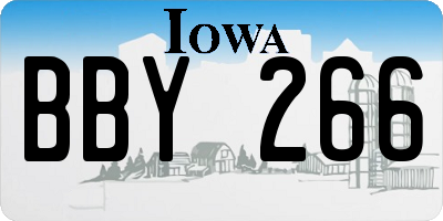 IA license plate BBY266