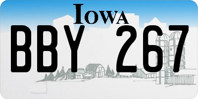 IA license plate BBY267