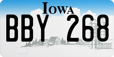 IA license plate BBY268