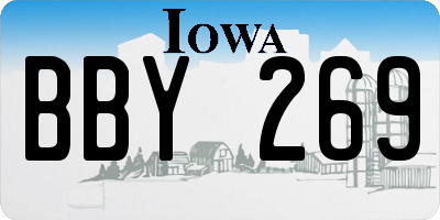 IA license plate BBY269