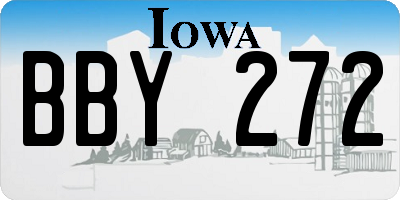 IA license plate BBY272