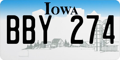 IA license plate BBY274