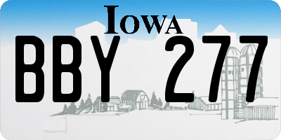 IA license plate BBY277