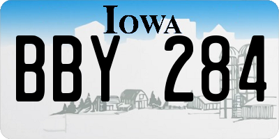 IA license plate BBY284