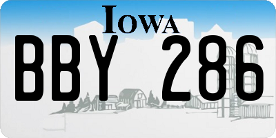 IA license plate BBY286