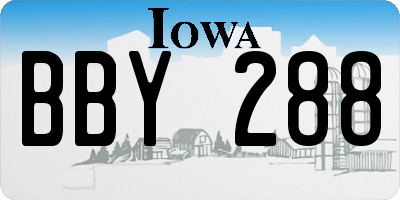 IA license plate BBY288