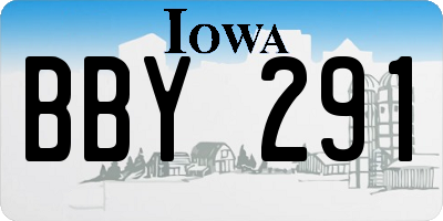IA license plate BBY291
