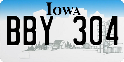 IA license plate BBY304