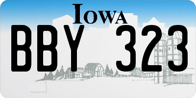 IA license plate BBY323