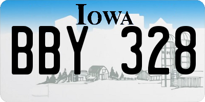 IA license plate BBY328