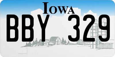 IA license plate BBY329