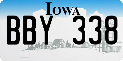 IA license plate BBY338