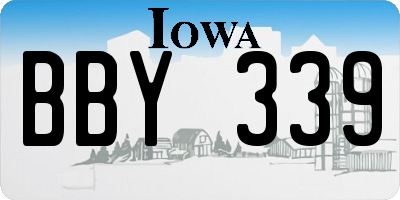 IA license plate BBY339