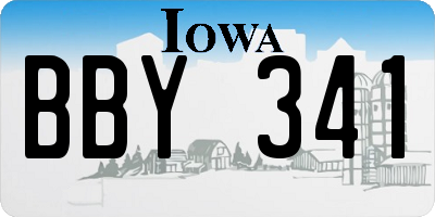 IA license plate BBY341