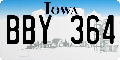 IA license plate BBY364