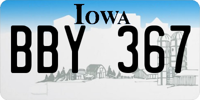 IA license plate BBY367
