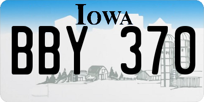 IA license plate BBY370