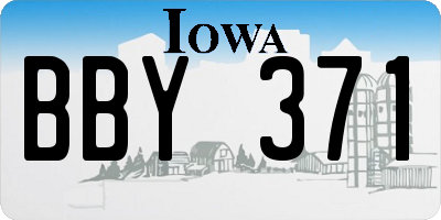 IA license plate BBY371