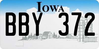 IA license plate BBY372