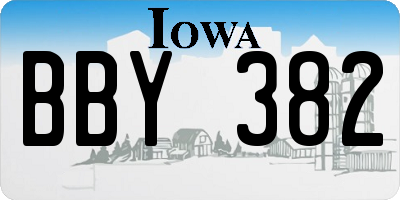 IA license plate BBY382