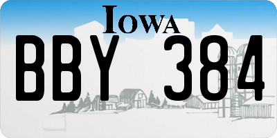 IA license plate BBY384