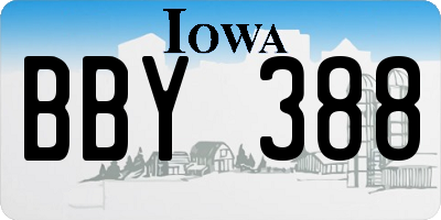 IA license plate BBY388