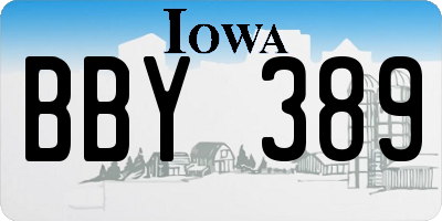 IA license plate BBY389
