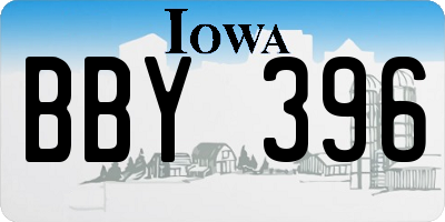IA license plate BBY396
