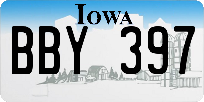 IA license plate BBY397