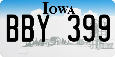 IA license plate BBY399