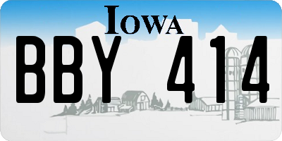 IA license plate BBY414