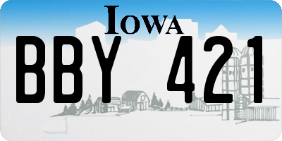 IA license plate BBY421