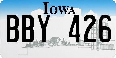 IA license plate BBY426