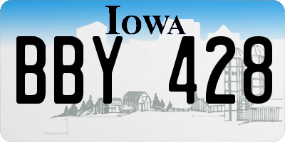 IA license plate BBY428