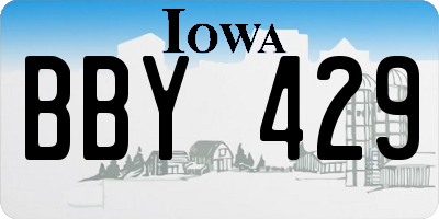 IA license plate BBY429