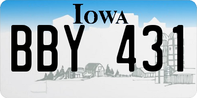 IA license plate BBY431