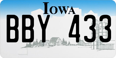 IA license plate BBY433