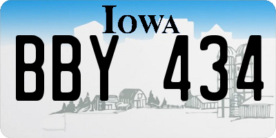 IA license plate BBY434